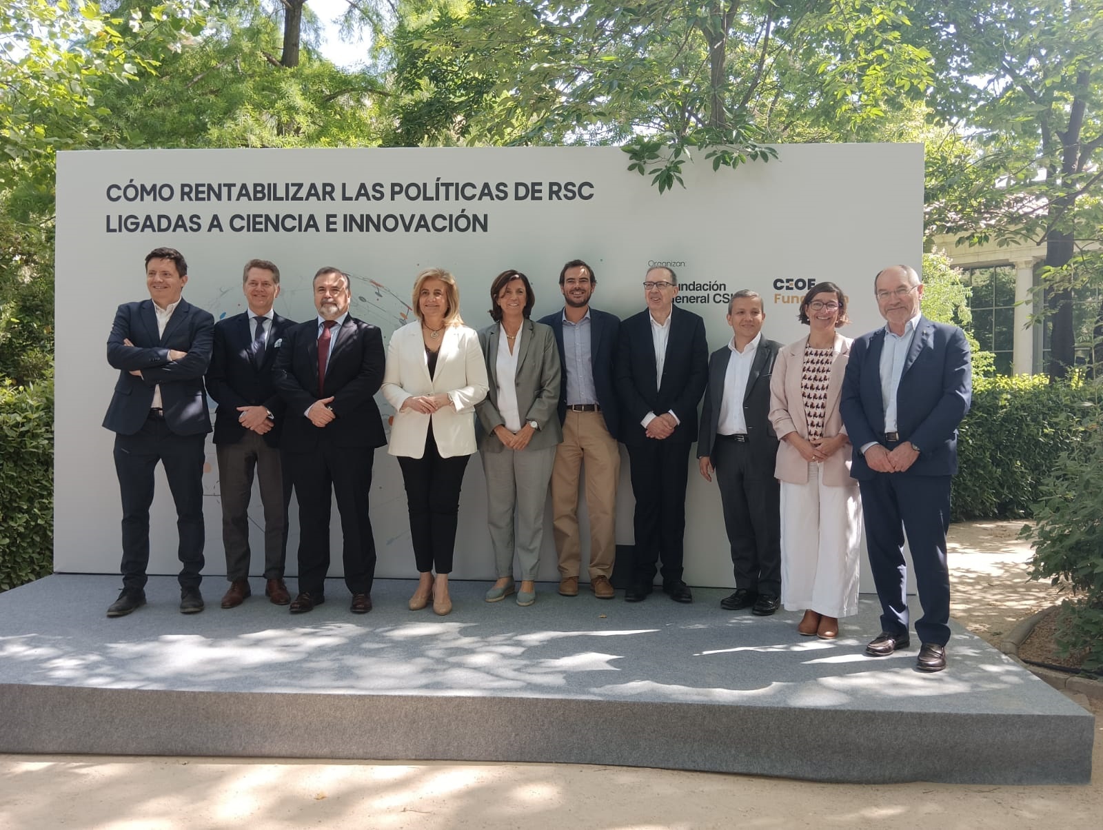 Participantes en el evento de hoy en el Real Jardín Botánico